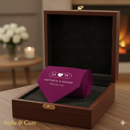 Sleek Minimalist Modern Wedding Burgundy Stropdas