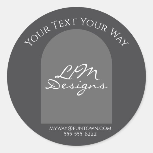 Sleek Minimalist Ronde Sticker (Voorkant)