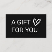 Sleek Modern Business Gift Certificate Contactkaartje (Voorkant)