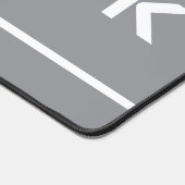 Sleek Modern White TEAMWORK Stripes On Light Gray Bureaumat (Hoek)