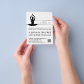 Sleek Modern Yoga Class Advertising Flyer (Hand)