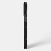 Sleek Monogrammed Black Chevron iPhone Hoesje (Linkerkant)