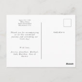 Sleek Multi Photo Minimal Baby Birth Annoucement Briefkaart (Achterkant)