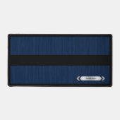 Sleek Navy Blue Executive Tech Desk Mat (Voorkant)