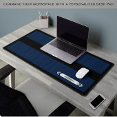 Sleek Navy Blue Executive Tech Desk Mat