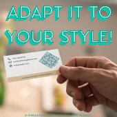 Sleek Outstanding Results Hypnotherapy QR Code URL Visitekaartje