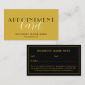 Sleek Professional Appointment Card for Scheduling Afsprakenkaartje (Voorkant / Achterkant)