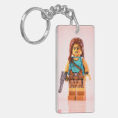 "Sleek Rectangle Keychain – Minimalist Design with (Voorkant Links)