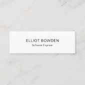 Sleek Simple Design Personalized Calling Card Contactkaartje (Voorkant)