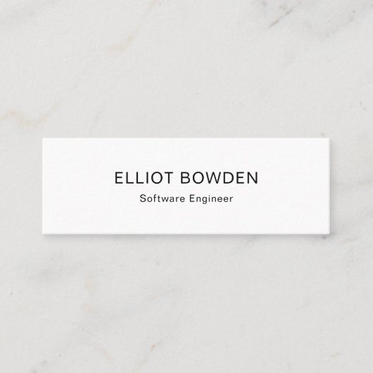 Sleek Simple Design Personalized Calling Card Contactkaartje (Voorkant)