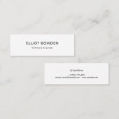 Sleek Simple Design Personalized Calling Card Contactkaartje (Voorkant / Achterkant)