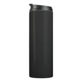 Sleek Solid Black Thermal Tumbler for Hot Drinks Thermosbeker (Geroteerd rechts)