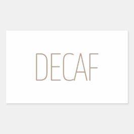 Sleek Tan Decaf Koffie Rechthoekige Sticker