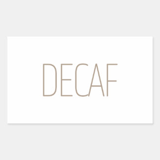 Sleek Tan Decaf Koffie Rechthoekige Sticker
