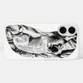 Sleek Terrier Study, Winter Chic Case-Mate iPhone Case (Achterkant (horizontaal))