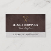 Sleek Textuur Salon Scharen Visitekaartje (Voorkant)