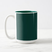 Sleek Two-Tone Mug in Deep Hunter Green Finish Tweekleurige Koffiemok (Links)
