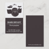 Sleek, Vintage, Grunge, Camera, Fotograaf Visitekaartje (Voorkant / Achterkant)