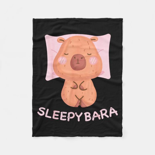 Sleeng Capybara Pajamas Nightgown Sleepybara Roden Fleece Deken (Voorkant)
