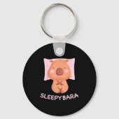 Sleeng Capybara Pajamas Nightgown Sleepybara Roden Sleutelhanger (Voorkant)