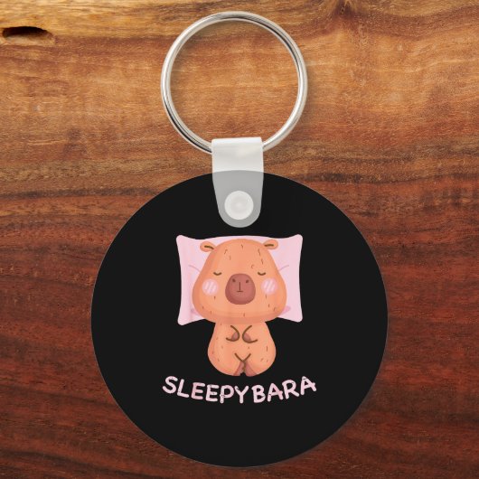 Sleeng Capybara Pajamas Nightgown Sleepybara Roden Sleutelhanger (Voorkant)