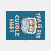 Sleeng Otter Couple This Is Our Cuddle  Fleece Deken (Voorkant (Horizontaal))