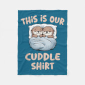 Sleeng Otter Couple This Is Our Cuddle  Fleece Deken (Voorkant)