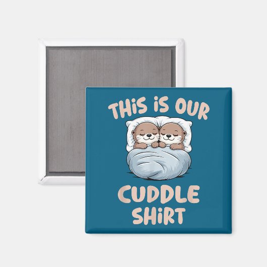 Sleeng Otter Couple This Is Our Cuddle  Magneet (Voorkant / Achterkant)