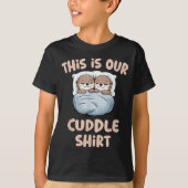 Sleeng Otter Couple This Is Our Cuddle  T-shirt (Voorkant)