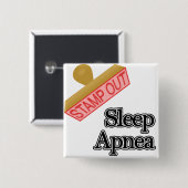 Sleep Apnea Vierkante Button 5,1 Cm (Voorkant /achterkant)