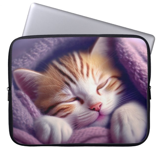 SLEEP CAT ART LAPTOP SLEEP LAPTOP SLEEVE (Voorkant)