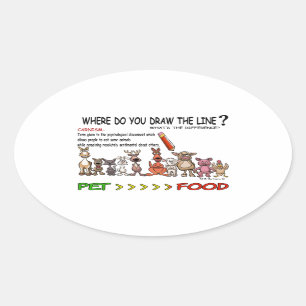 SLEEP DE LIJNCARNISME OVALE STICKER