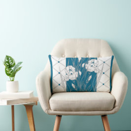 Sleep Easy Iris Blauwgroen Grijs Wit Kussen