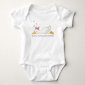 Sleep First Cry Later Custom Text Silly Goose Romper (Voorkant)