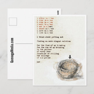 Sleep In A Box Art Poetry Postcard Briefkaart