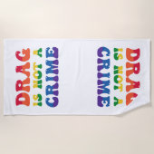 Sleep is geen keukenhanddoek voor criminaliteit strandlaken (Voorkant)