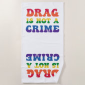 Sleep is geen keukenhanddoek voor criminaliteit strandlaken (Voorkant)