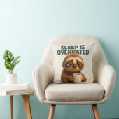 Sleep Is Overrated Sloth – Funny Gift New Parents Kussen (Stoel)