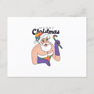 Sleep koningin santa briefkaart