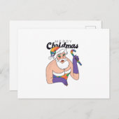 Sleep koningin santa briefkaart (Voorkant / Achterkant)