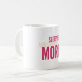 Sleep Less,Dream More Minimalist Motivational Mug Koffiemok (Voorkant links)