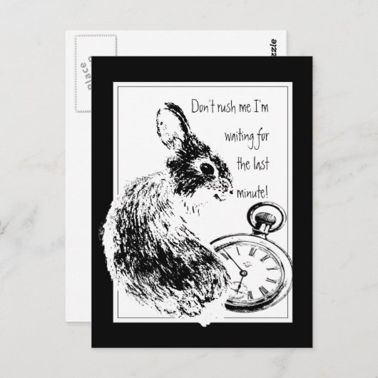 Sleep me, Konijn Van het laatste ogenblik, het Briefkaart (Voorkant / Achterkant)