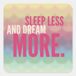 SLEEP MINDER DREAM MEER - mindfulness quote cadeau Vierkante Sticker