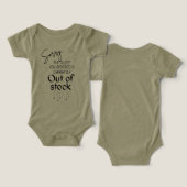 Sleep out of stock T-Shirt Baby Bodysuit (Ontwerp Voorkant & Achterkant)