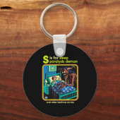 Sleep Paralysis Demon Sarcastic Retro Funny Adult Sleutelhanger (Voorkant)