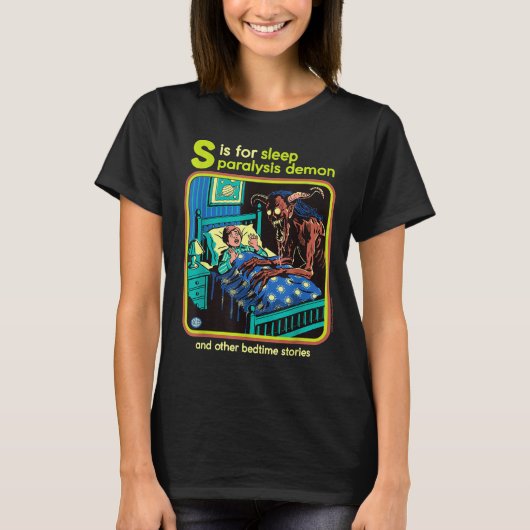 Sleep Paralysis Demon Sarcastic Retro Funny Adult T-shirt (Voorkant)
