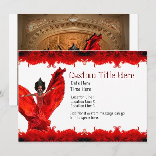 Sleep Queen Custom Par ty Invites Kaart (Voorkant / Achterkant)