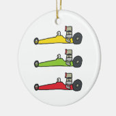 Sleep Racen Keramisch Ornament (Links)