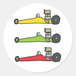 Sleep Racen Ronde Sticker