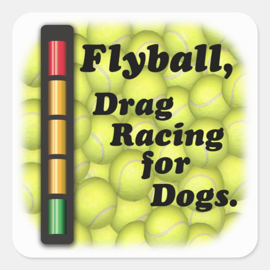 Sleep Racen voor Dogs Square Sticker (Voorkant)